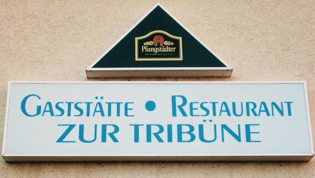 Aparthotel Gaststaette Zur Tribuene Pfungstadt Exterior foto